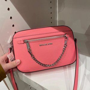 MICHAEL KORS LG EW ZP CHAIN XBODY POWDER BLUSH MLT - TEA ROSE